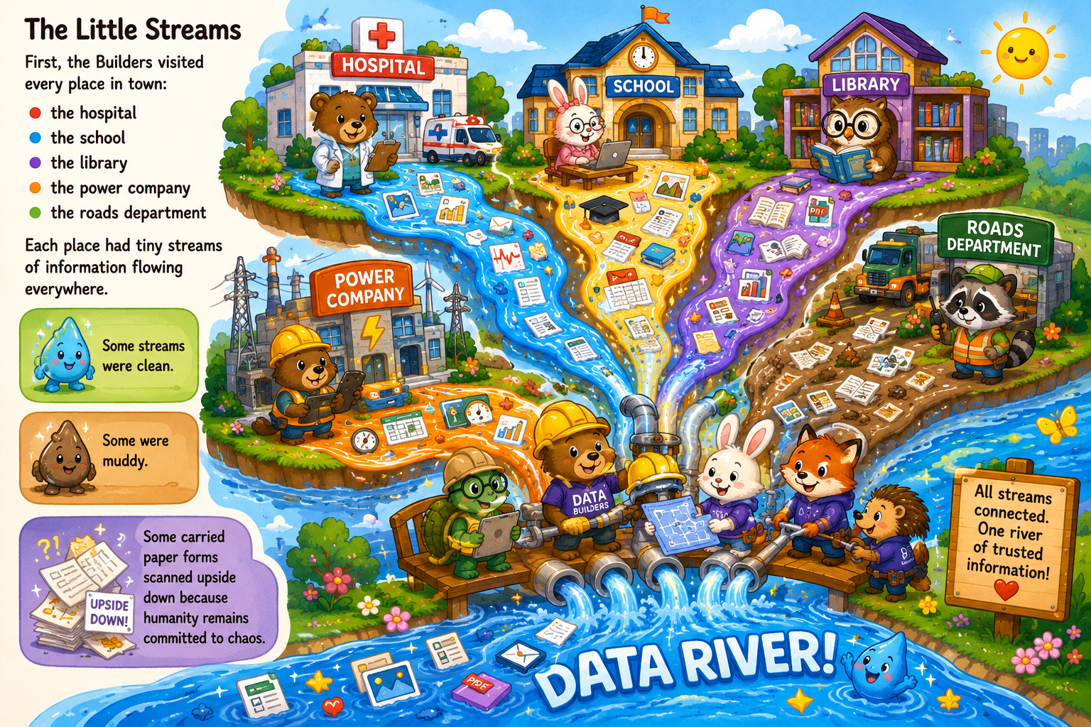 The Data Builders connecting little streams into a Data River