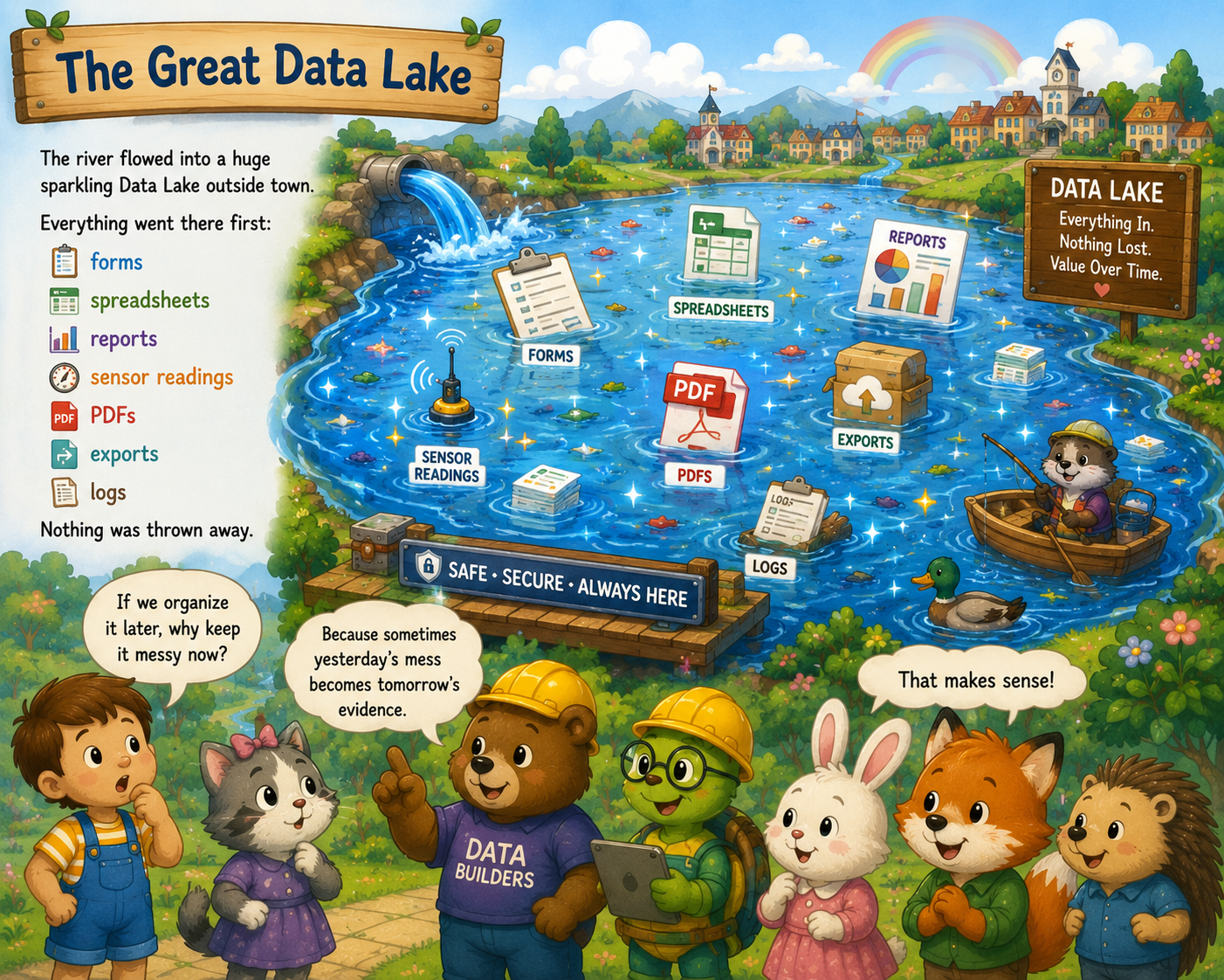 The sparkling Data Lake outside Data City